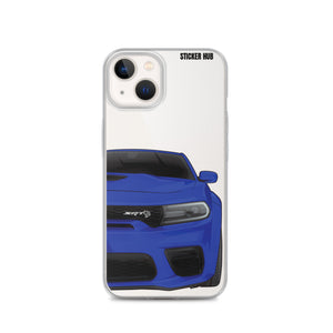 Blue Charger Hellcat (Widebody) - Phone Case