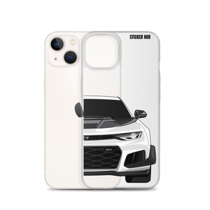 White 6th Gen Camaro ZL1 1LE - iPhone Case