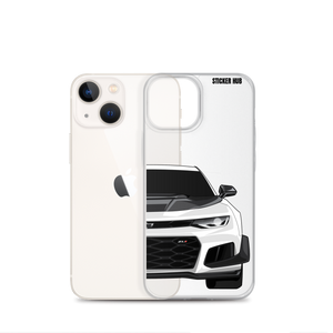 White 6th Gen Camaro ZL1 1LE - iPhone Case