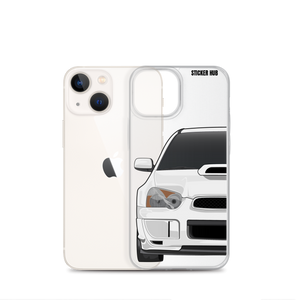 White 03-05 Subaru WRX STI - iPhone Case