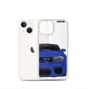 Blue Charger Hellcat (Widebody) - Phone Case