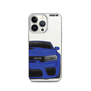 Blue Charger Hellcat (Widebody) - Phone Case