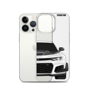 White 6th Gen Camaro ZL1 1LE - iPhone Case