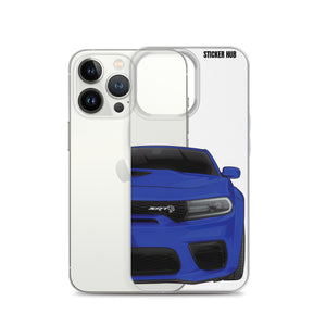 Blue Charger Hellcat (Widebody) - Phone Case