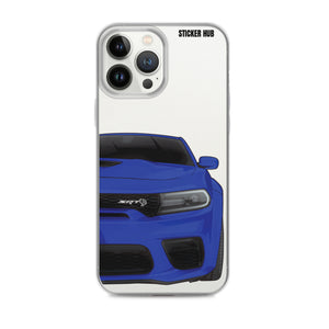 Blue Charger Hellcat (Widebody) - Phone Case