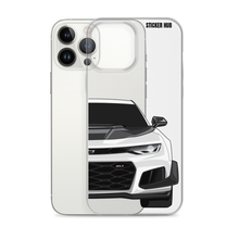 Load image into Gallery viewer, White 6th Gen Camaro ZL1 1LE - iPhone Case