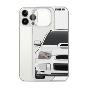 White 03-05 Subaru WRX STI - iPhone Case