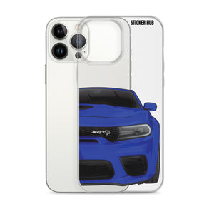 Blue Charger Hellcat (Widebody) - Phone Case