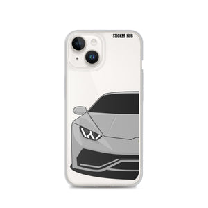 Silver Lamborghini Huracan - iPhone Case