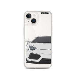 Silver Lamborghini Aventadoor - iPhone Case