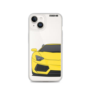 Yellow Lamborghini Aventadoor - iPhone Case