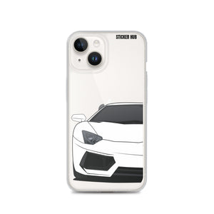 White Lamborghini Aventadoor - iPhone Case