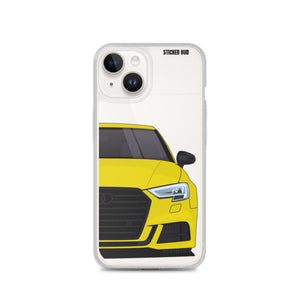 Yellow B9 Audi S3 - iPhone Case