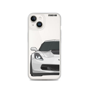 White C7 Corvette Z06 - iPhone Case