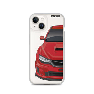 Red 09-14 Subaru WRX STI - iPhone Case