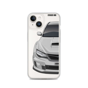 Silver 09-14 Subaru WRX STI - iPhone Case