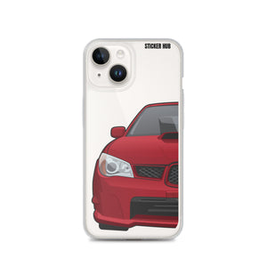 Garnet Red 06-07 Subaru WRX STI- iPhone Case