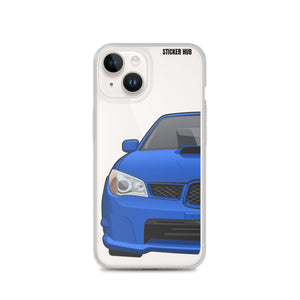 WR Blue 06-07 Subaru WRX STI - iPhone Case