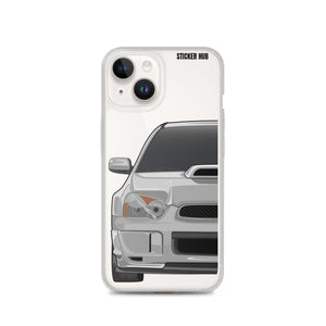 Silver 03-05 Subaru WRX STI - iPhone Case