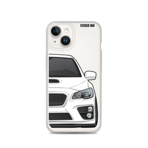 White 15-17 Subaru WRX STI - iPhone Case