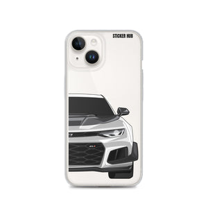 Silver 6th Gen Camaro ZL1 1LE - iPhone Case