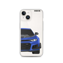 Load image into Gallery viewer, Hyper Blue 6th Gen Camaro ZL1 1LE - iPhone Case