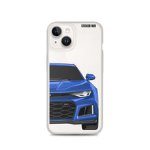 Load image into Gallery viewer, Hyper Blue 6th Gen Camaro ZL1 - iPhone Case