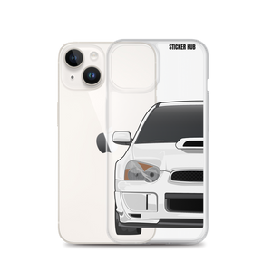 White 03-05 Subaru WRX STI - iPhone Case