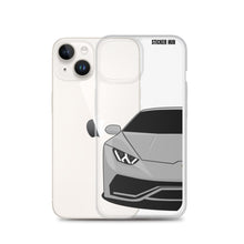 Load image into Gallery viewer, Silver Lamborghini Huracan - iPhone Case