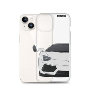 Silver Lamborghini Aventadoor - iPhone Case