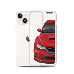 Red 09-14 Subaru WRX STI - iPhone Case