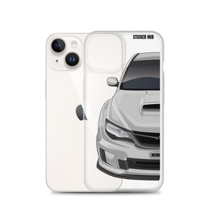 Silver 09-14 Subaru WRX STI - iPhone Case