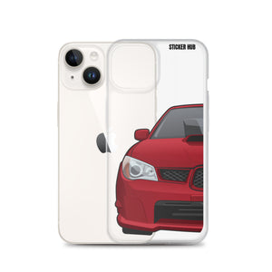 Garnet Red 06-07 Subaru WRX STI- iPhone Case