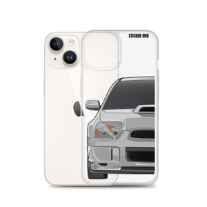 Silver 03-05 Subaru WRX STI - iPhone Case