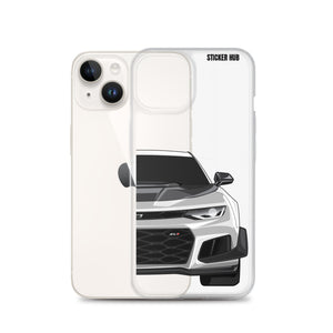 Silver 6th Gen Camaro ZL1 1LE - iPhone Case