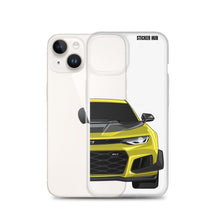 Load image into Gallery viewer, Yellow 6th Gen Camaro ZL1 1LE - iPhone Case