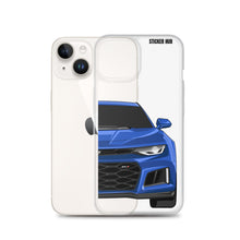 Load image into Gallery viewer, Hyper Blue 6th Gen Camaro ZL1 - iPhone Case