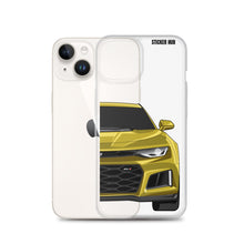 Load image into Gallery viewer, Yellow 6th Gen Camaro ZL1 - iPhone Case