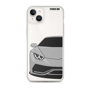 Silver Lamborghini Huracan - iPhone Case