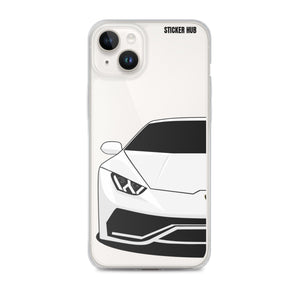 White Lamborghini Huracan - iPhone Case