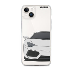 Silver Lamborghini Aventadoor - iPhone Case