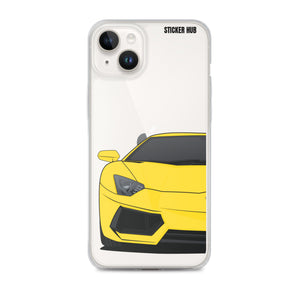 Yellow Lamborghini Aventadoor - iPhone Case