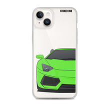 Load image into Gallery viewer, Green Lamborghini Aventadoor - iPhone Case