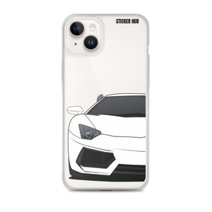 White Lamborghini Aventadoor - iPhone Case