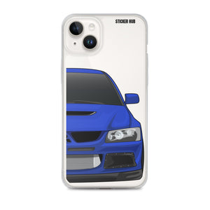 Blue Mitsubishi Evo - iPhone Case