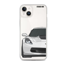 Load image into Gallery viewer, White C7 Corvette Z06 - iPhone Case