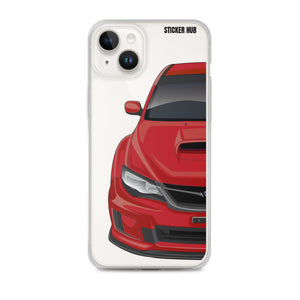 Red 09-14 Subaru WRX STI - iPhone Case