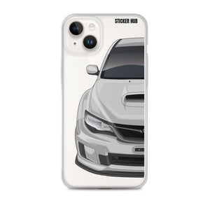 Silver 09-14 Subaru WRX STI - iPhone Case