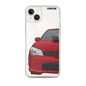 Garnet Red 06-07 Subaru WRX STI- iPhone Case