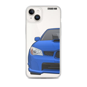 WR Blue 06-07 Subaru WRX STI - iPhone Case